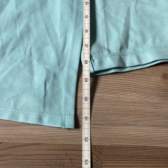 Betabrand Sassiest Skirted Pants Size M Pull On Crop Midi Stretch Robin egg blue - Picture 11 of 14